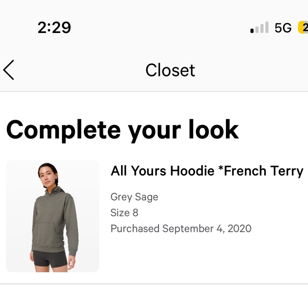 Lululemon all yours French terry hoodie grey sage - Picture 5 of 5